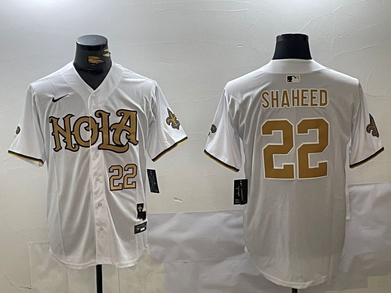Men New Orleans Saints #22 Shaheed White Joint Name 2024 Nike Limited NFL Jersey style 2->indianapolis colts->NFL Jersey